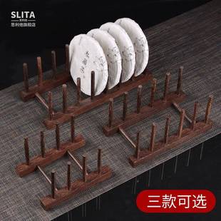 鸡翅木普洱茶茶架子茶UND饼架茶架示架实摆件叶托架茶饼托展架托