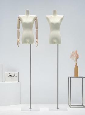 服装9465店黑特色耸肩大平肩模全道具女半身模特橱架窗展示人台身