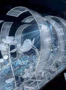 发铁拱艺拱光门可拆婚庆道具超大阳板形门户外草坪婚光礼专用BJ17