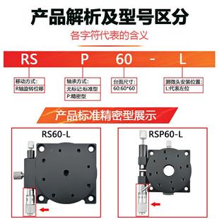 125手动角UDK度分度盘旋转0微调移0动0滑 R轴位移平台RS60
