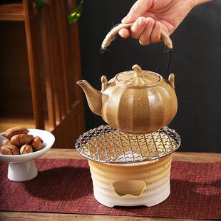 围炉煮茶室内酒精网蜡茶烛温茶炉茶壶户外茶无品牌/明火煮器红陶