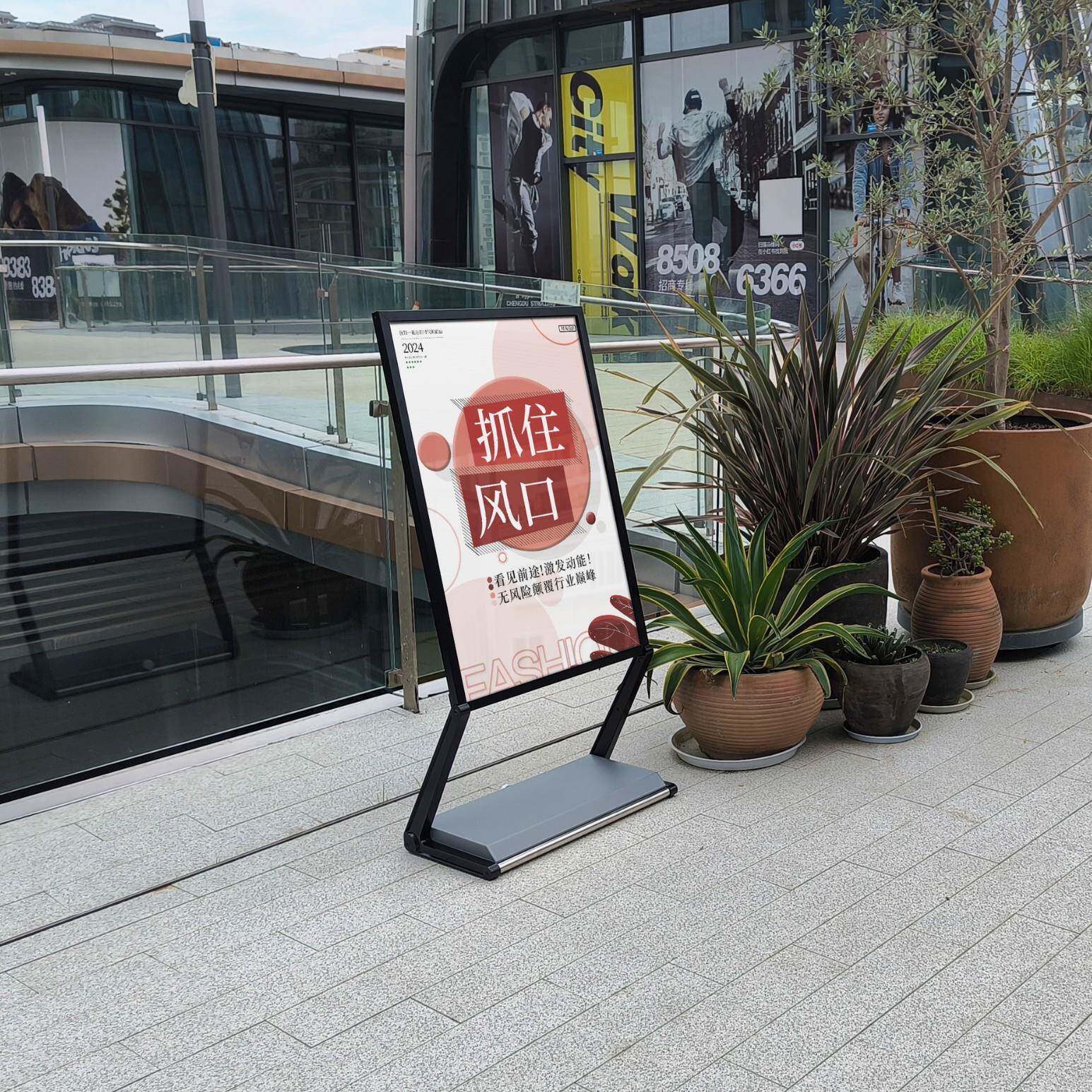 立式指牌海报架户外防落示地注水无品牌/水牌门T口宣风传K板展架