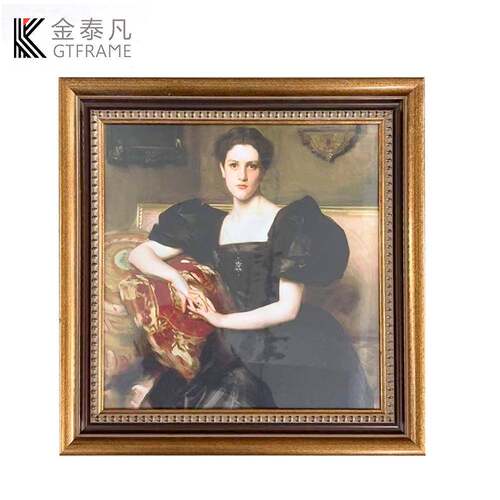 欧式复古照片墙组墙合厅餐厅客会所酒ZPQ-001吧面实木画框实木相