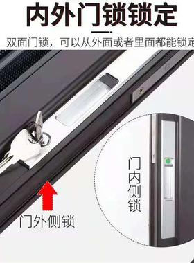 金网刚网折叠纱门高铁推RGD拉金钢盗铝合金伸缩隐形防轨蚊带防锁