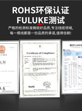 多股软超七线类u双屏蔽网CYCSAT7网A以太网SF/FTP国标过flke络线