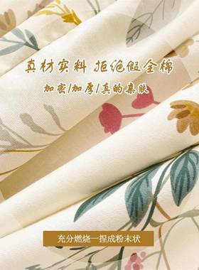 1001全棉小清新棉加密33纹72斜印花床笠单纯件单买纯棉床MXI2509