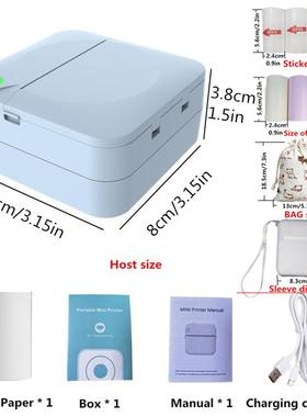 勋尘AI高迷你标签宜错题印机小喵C19蓝色喵照片打印清打便作业手