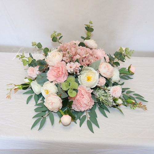 仿真圆形桌花绢花假花摆花布置装饰商务办公会议酒店大堂家居软装