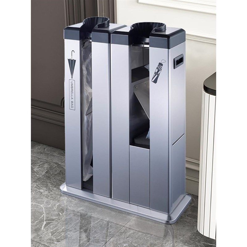 酒店伞套机雨伞机不锈钢双头伞袋机大堂雨伞架商场商用自动套伞机