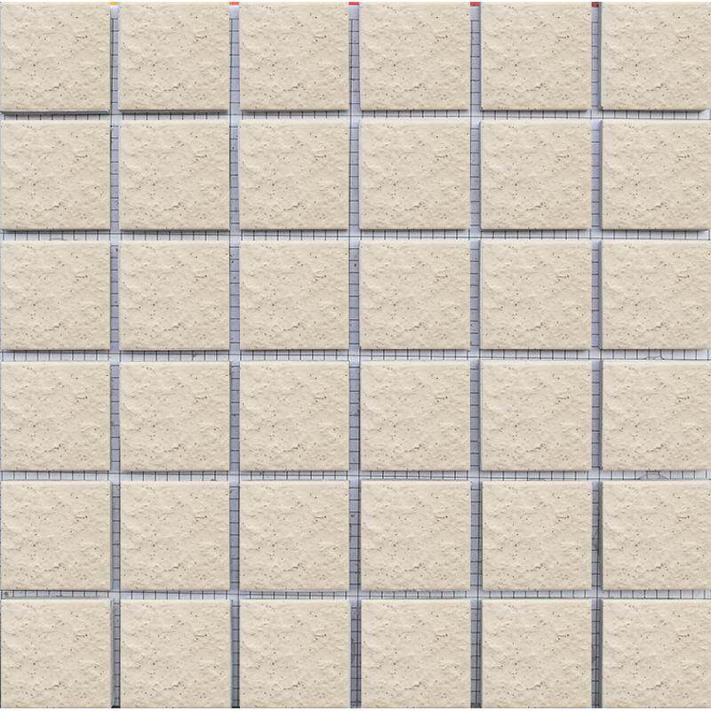 45×45mm米黄色带黑点自皮建瓷砖麻阳台砖维修纸面外墙通体砖凹凸