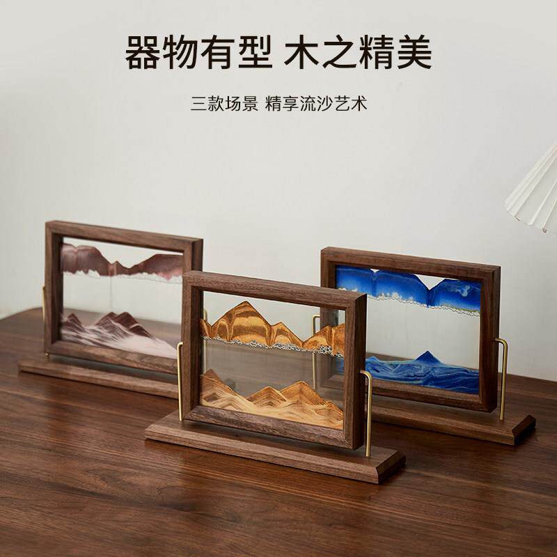 简MD-LSH约现高档沙流漏沙画摆件玄关酒柜品电视代柜家居装饰送乔