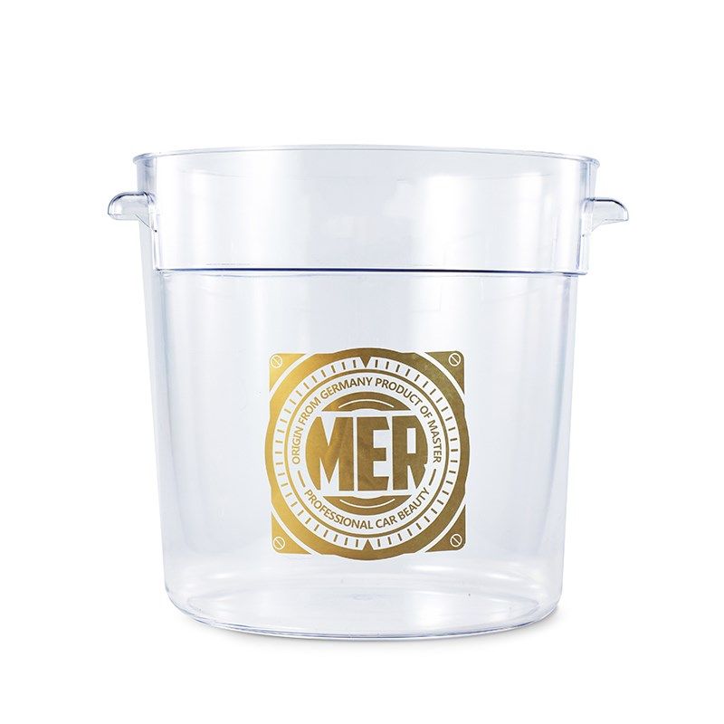 MER曼尼诺透明洗车桶汽车户外擦车专用桶隔沙石过滤网塑料两桶水