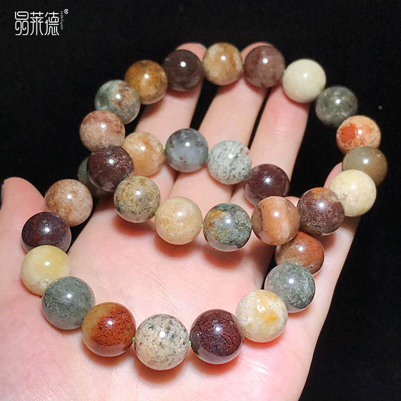 天然晶四季幽手链灵红绿黄白盆sjylsl00彩幽灵水满晶手串男女发一