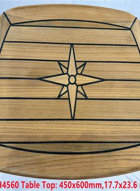 桶形柚木桌面台面 450x600/500x700/610x940mm 游艇房车船舶配件