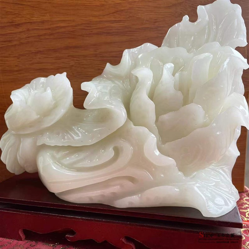 天然白玉白菜摆件百财客厅玄关书柜酒柜办公桌装饰工艺品开业送礼