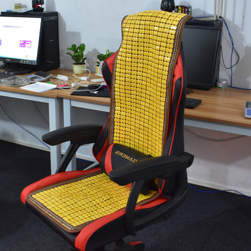 夏季凉席一体坐垫椅垫电脑室电竞椅子连体坐垫竞技游戏带靠背靠垫