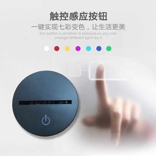 汽卡火车消防警赛车房泥灌越野车3D七彩色触控礼品儿童卧室小夜灯 - 封面