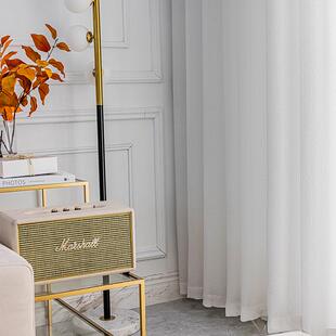 月珑纱白色窗帘纱帘白纱窗帘泡泡纱人飘透厚不窗纱透光纯色沙纱窗