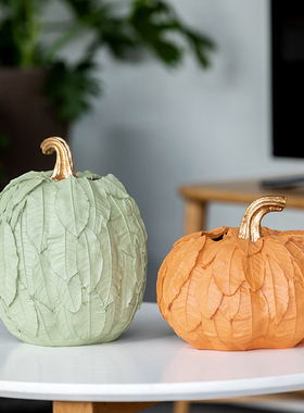 秋收南瓜现代简约装饰花瓶插花北欧干花电视柜摆件客厅工艺品创意