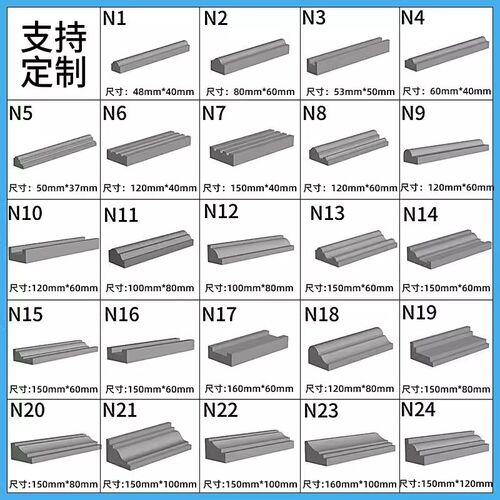 发泡陶瓷方线条成品中式欧式别墅外墙装饰线条腰线窗套线檐线梁托