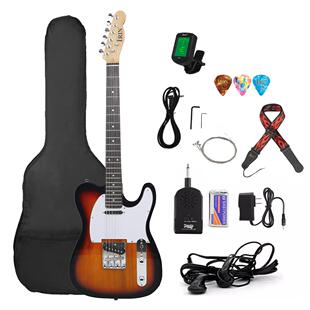 39寸电吉他22品儿童成人初学者入门电吉他套装弹拨乐器吉他guitar