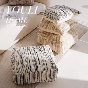 坐墩古风网方形蒲团法式地上坐客厅懒人沙发红中脚踏垫民宿矮011