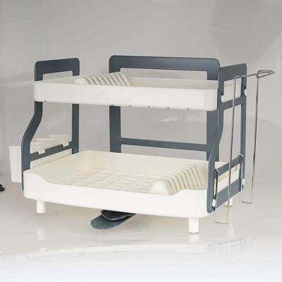 厨房塑料物加NC031700厚双层沥水碗架家用多功具能沥水碗柜餐碗碟