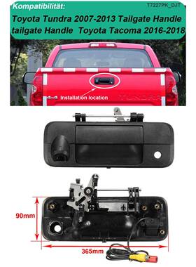 适田用ToyoT7227PKta丰途塔科马皮倒卡车后尾拉手扣手后视车影坦