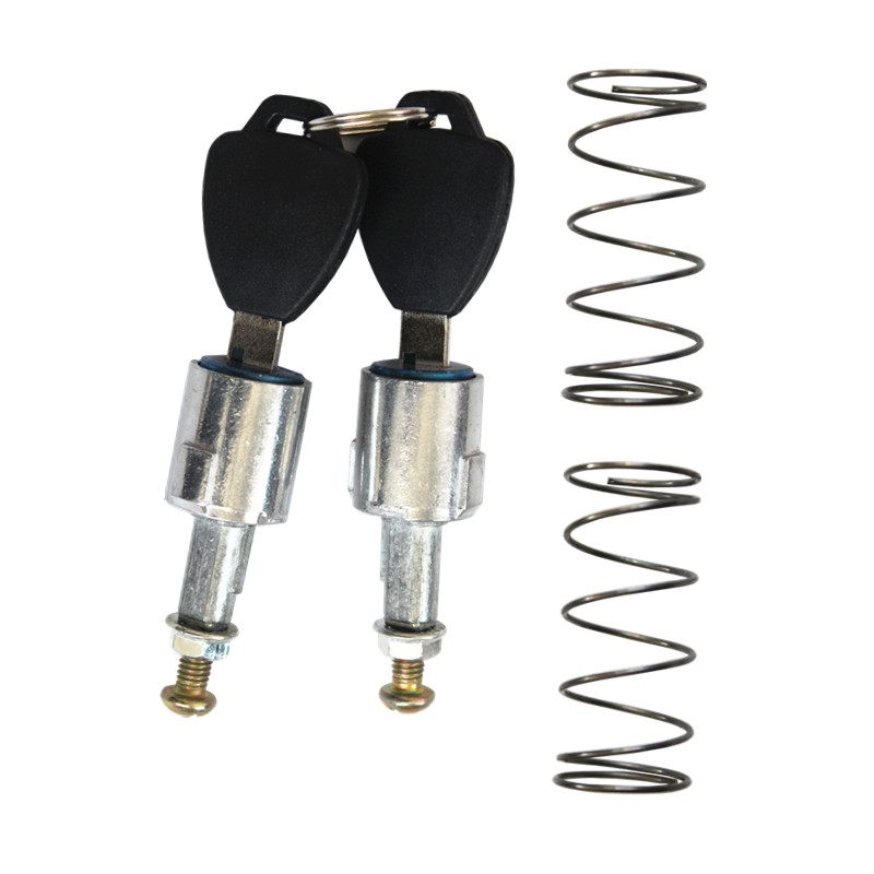 电动三轮车四轮车门把手锁芯老年代步车钥匙门锁封闭篷车铝锁通用