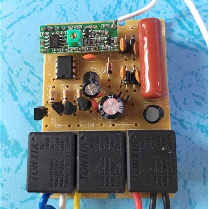 分段开关三路手动数码智能遥控开关 LED灯具220V无线摇控分段控制