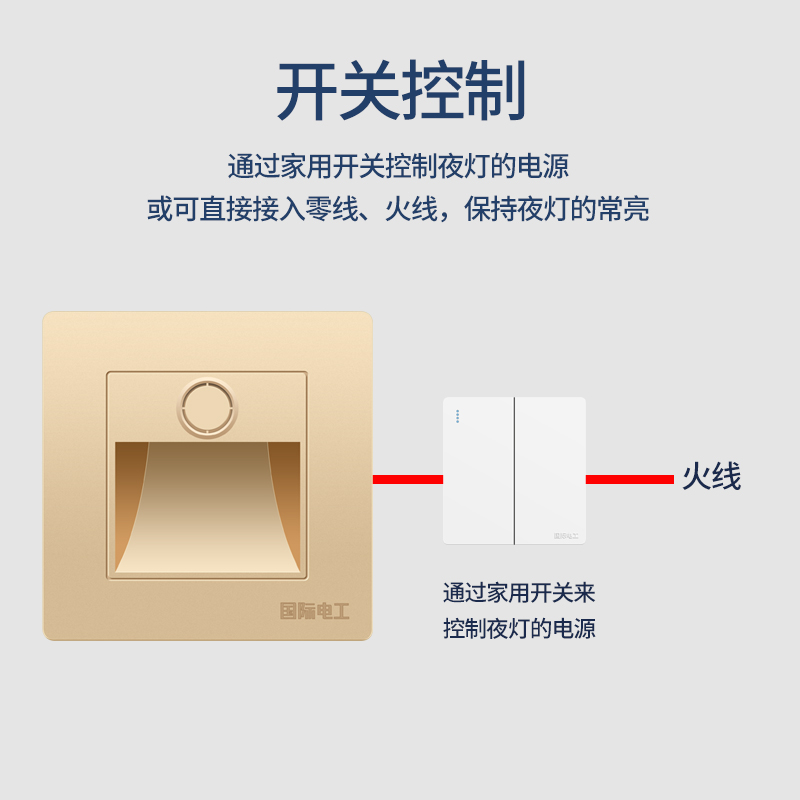 人体感应地脚灯智能LED小夜灯86型嵌入式踢脚灯过道灯楼梯踏步灯