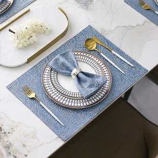 欧式口布餐厅酒店专用轻奢高级感西餐小餐巾圈环布扣折花方巾席巾