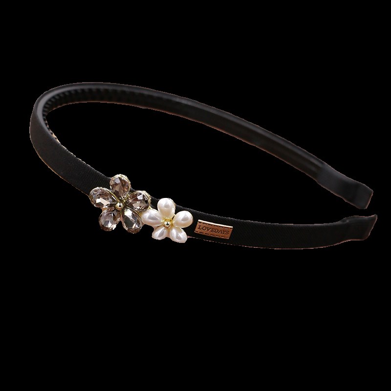 简约精致发箍女孩珍珠花朵发卡儿童发饰防滑头圈学生头箍不勒头饰