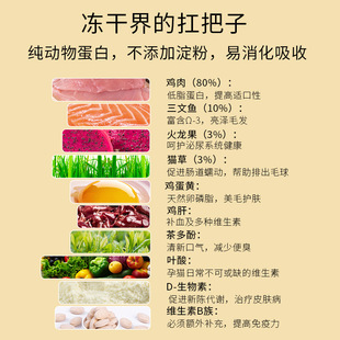 猫咪零食生骨肉饼成猫幼猫营养猫草鸡肉 30g袋装 网红猫爪冻干