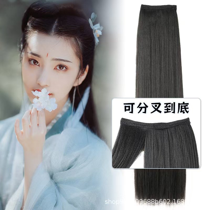 古装假发不打结长发片拍摄汉服发型发排cos古风假发片升级玉米须