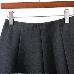 春秋冬黑色松紧腰a字短裙裤裙女半身裙高腰显瘦蓬蓬百褶裙子百搭