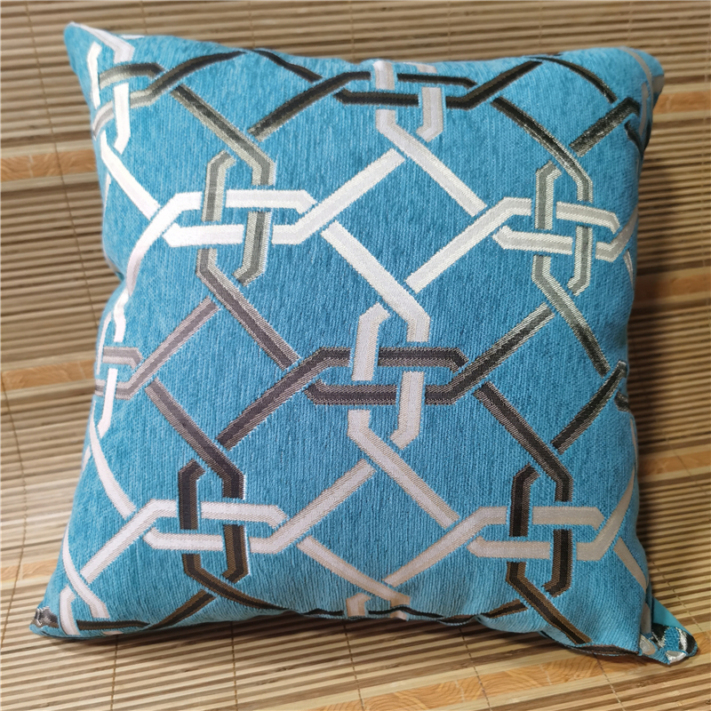 雪尼尔沙发靠垫客厅办公室靠枕汽车床头椅子靠背枕套枕芯护腰抱枕