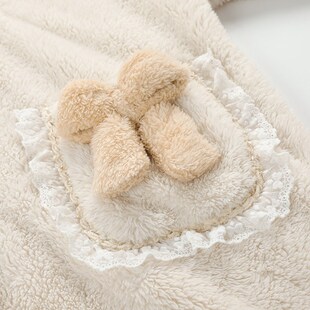 马克公主珊瑚绒睡袍女秋冬加厚可爱睡裙长款浴袍冬天家居睡衣外套