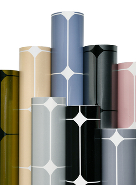 白色方格厨房防油贴纸加厚格子防水墙自粘翻新耐高温自粘墙纸壁纸