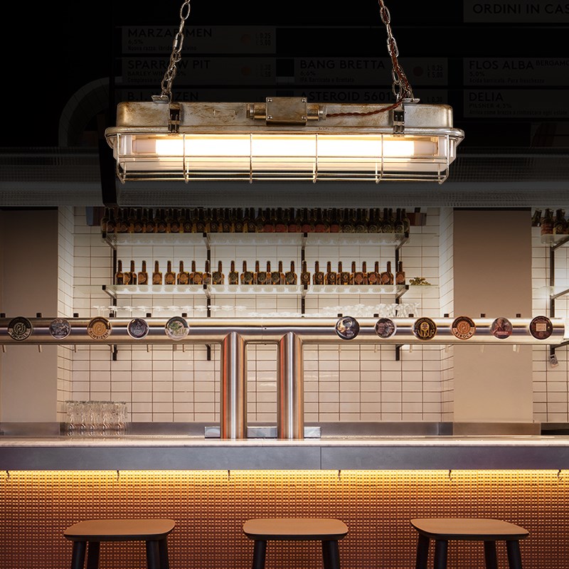吧台loft工业风复古餐厅服装店咖啡厅火锅店设计师长条吊灯吸顶灯