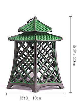 铸铁镂空烛台民俗装饰灯铁质禅意灯笼复古宫灯客厅民宿茶室摆件