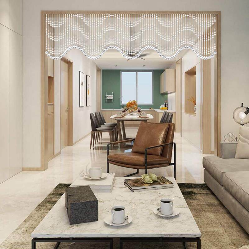 晶水晶珠帘新款水帘子厨玄客厅隔断帘关房餐厅阳台垭口横梁202204