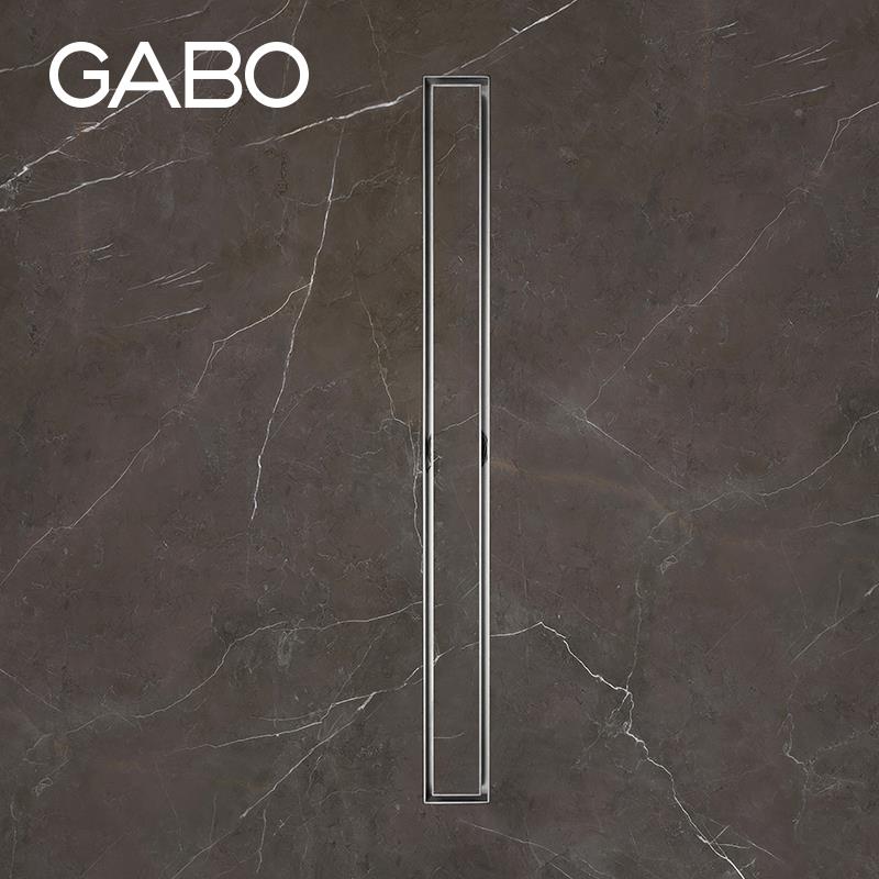 GABO观博长条隐形镶砖不锈卫生间防臭长方形线性地253012钢漏25地
