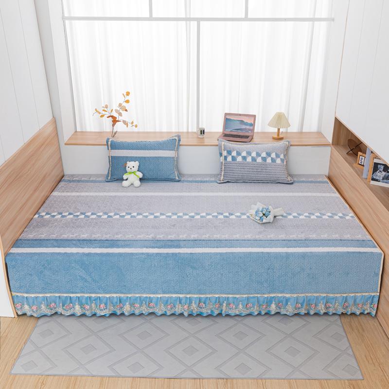 奶绒加厚秋榻榻牛ASDR547米床盖珊瑚绒法兰绒炕202冬4新盖款土炕