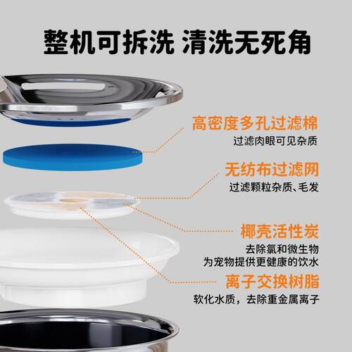 猫妈妈444恒温加热宠物猫咪饮水机不锈钢流动自动饮水器喝喂水碗