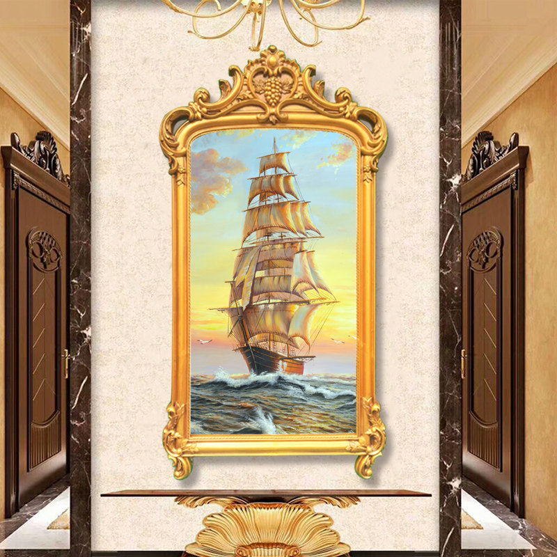 欧式油画框镜框穿衣镜框全身壁挂玄关挂画别墅大厅装饰框婚纱相框