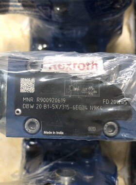 力士乐电磁溢流DBW20B1-5X/315-6EG24N9K4 R900920619215原装