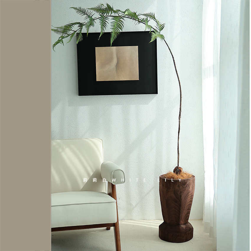 侘寂风绿植落地器花木桶植物整大摆件造景茶室民宿实挖装饰品花瓶