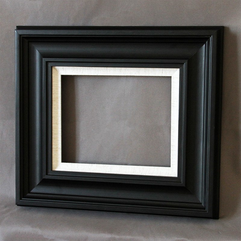 纯实木实木画框  油画装裱 纯黑色 参展用画框 框宽度8.5cm厚4cm