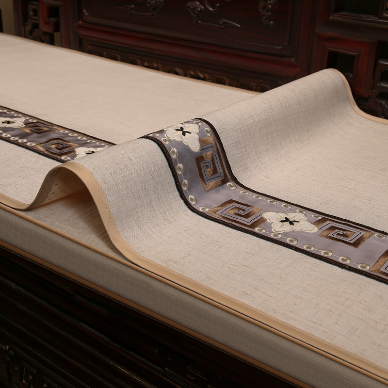 中式沙发巾套罩盖实木高档坐垫红木垫子四季通用防滑定做沙发套罩